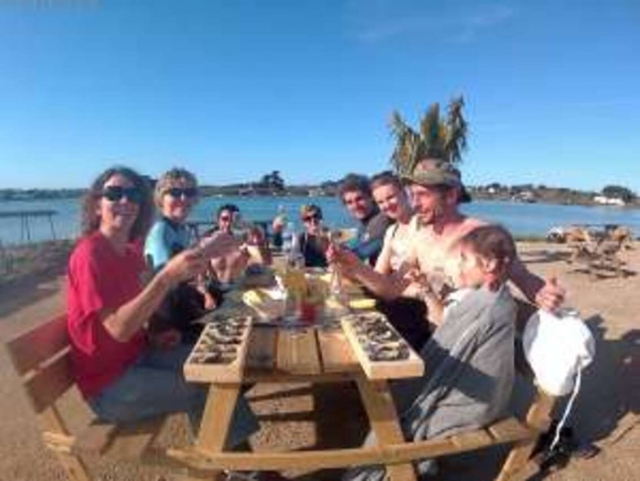  degustazione di ostriche con la famiglia