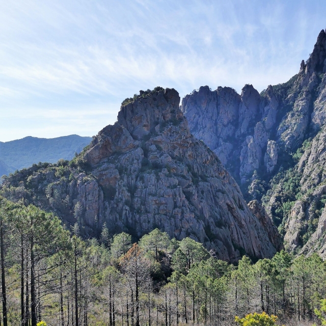 Vista do maciço de Bavella 