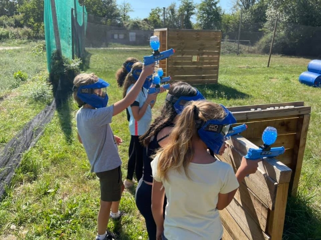 Team bleu au paintball