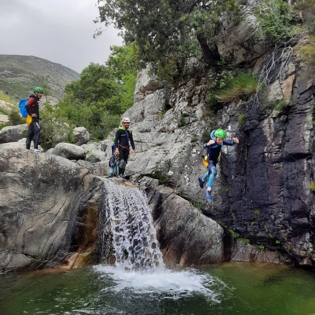 Jumping into the water 