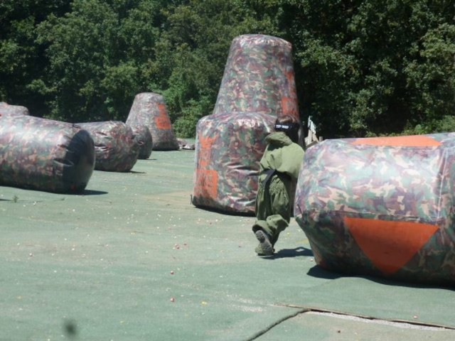 En plein match de paintball