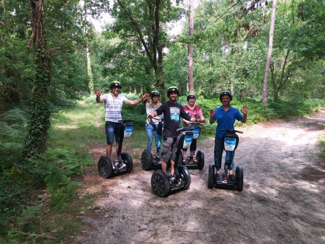  Segways even in the forest. 