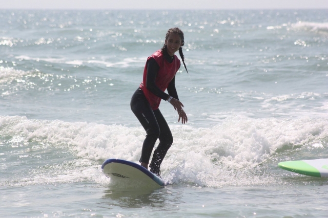 En pleine decouverte du surf !