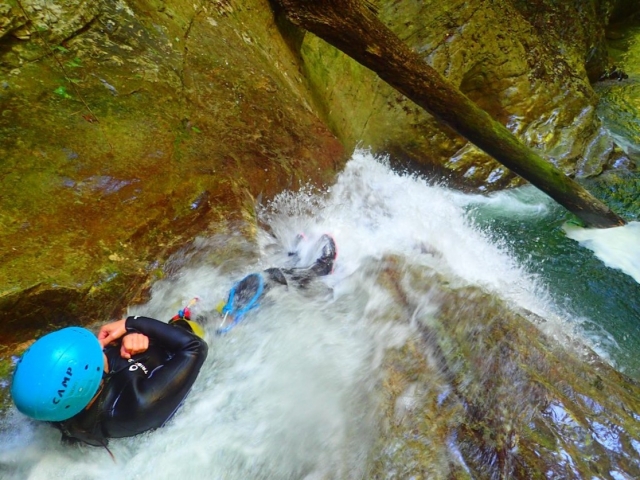  Adrenaline rush on a natural slide. 