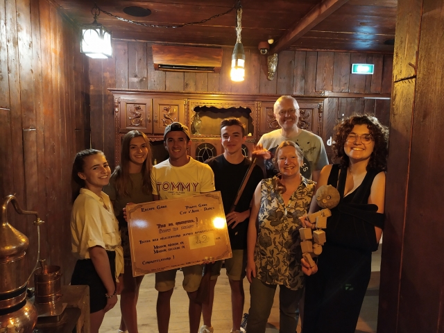  The end of the pirate escape game for the little family 