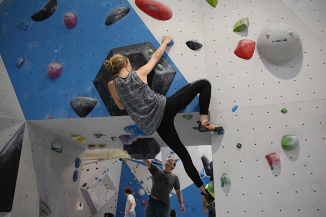  We climb and we hang on! 