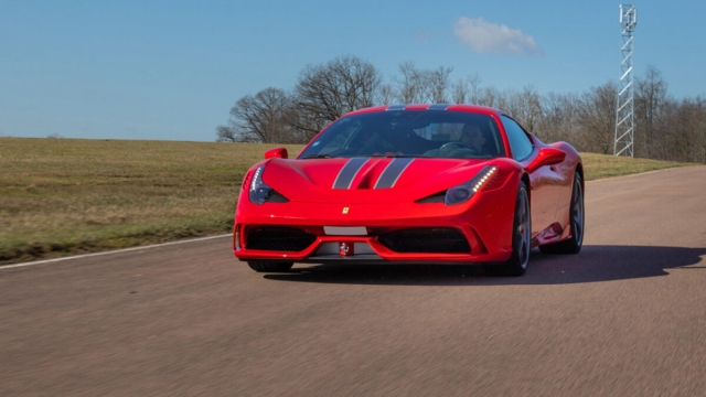 Ferrari 458 Special Red on circuit 