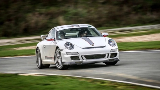  Speeding down the track. 