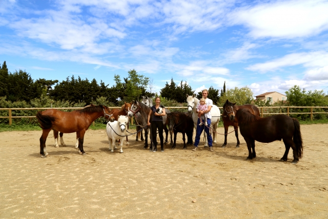  Los ponis en el centro ecuestre 
