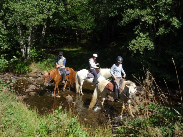  Passage über die Bäche beim Reiten