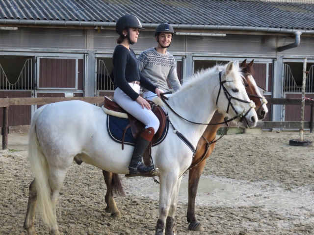 Tout est prêt pour commencer la randonnée à cheval