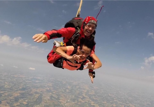 Saut en tandem en Lot-et-Garonne.