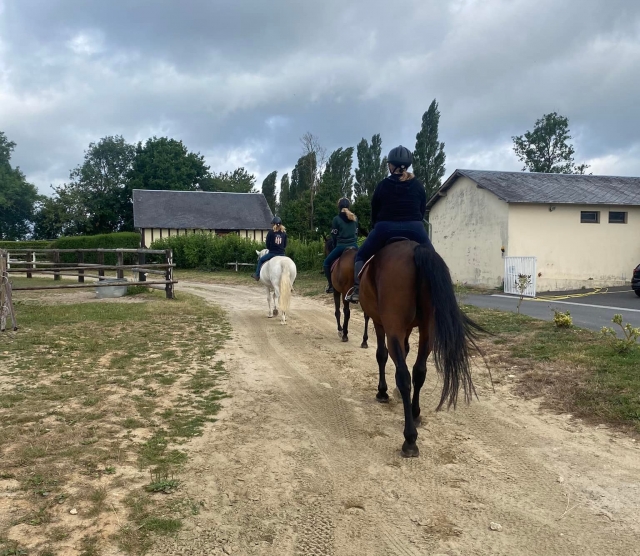Après le cours, départ pour la promenade ! 