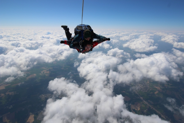  First parachute jump in the North