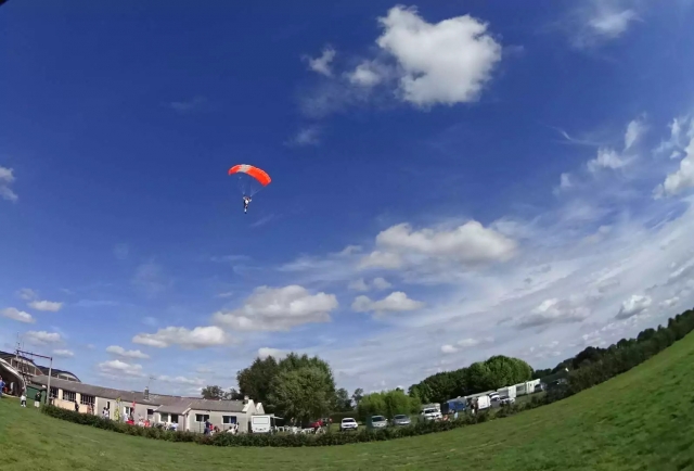  Parachute about to land 