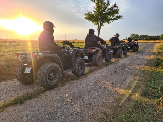  Quad hike at sunset sun 