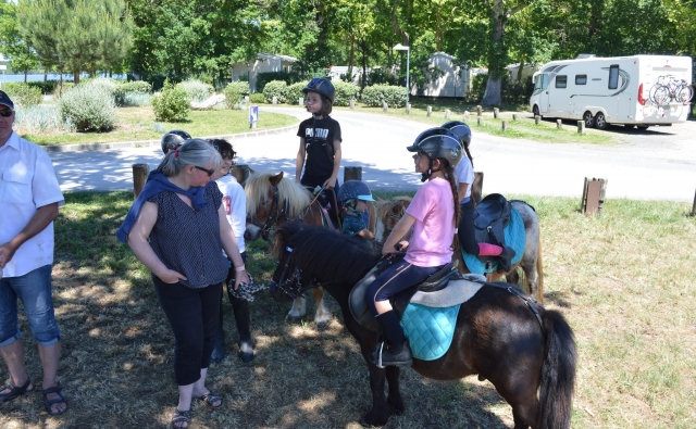  Preparación para el paseo en pony en Gironda 