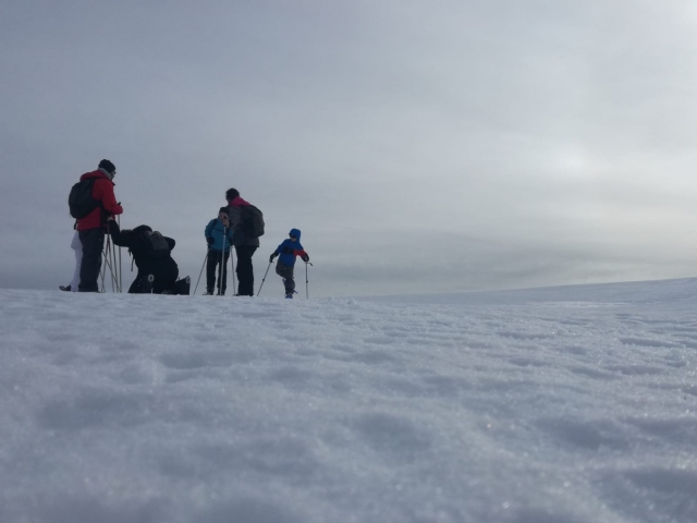 Meio dia em raquetes de neve nos pirinéus orientais 