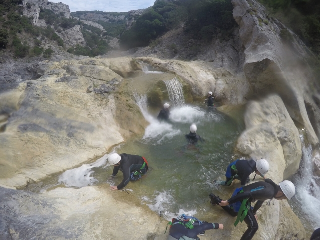 Descente en canyoning