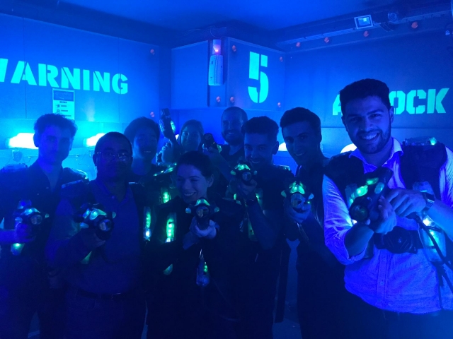 Laser Tag game with colleagues 