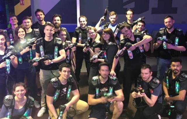  Laser tag game with a group of friends 