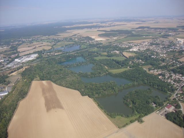  Flug über die Teiche von Chérisy mit dem Motorschirm 