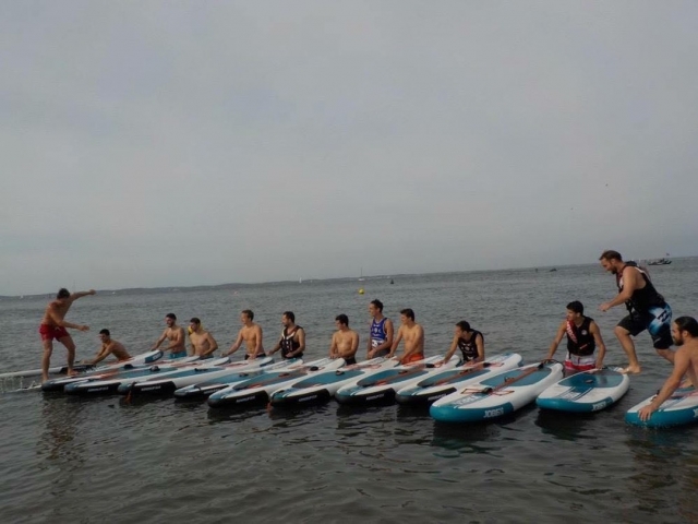 Paddle en groupe à Arcachon