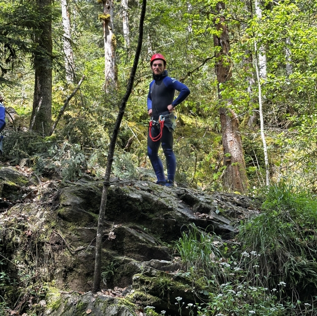  Canyoning jump near Aurillac -9999- Fun canyoning in Auvergne 