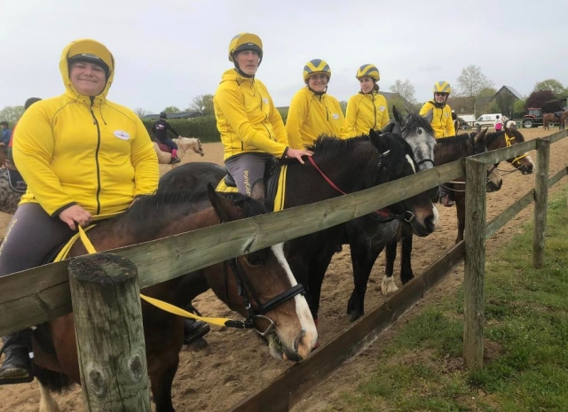  Preparing for the horseback ride near Lyon