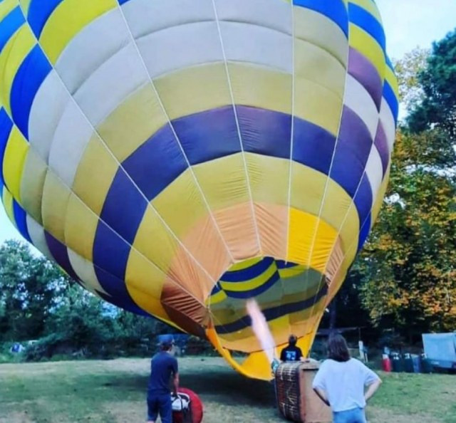  Preparación e instalación del globo aerostático 