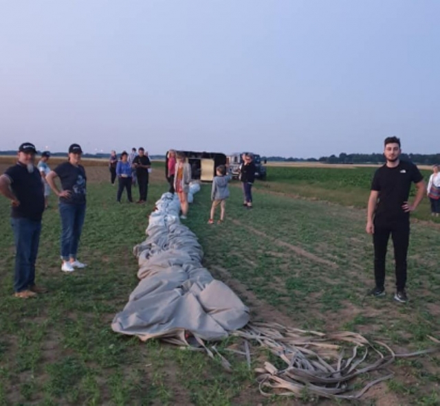Installation de la montgolfière