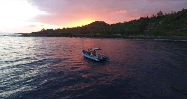 Disfrute de una puesta de sol durante su excursión en barco en Saint-Paul 