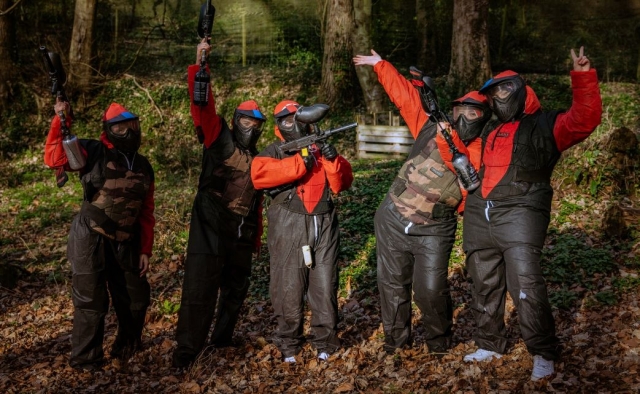  Form your team and win the paintball game 