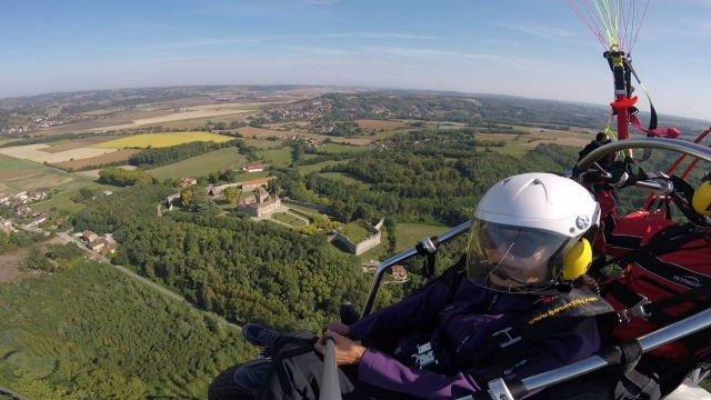 Séance de paramoteur avec un pilote professionnel