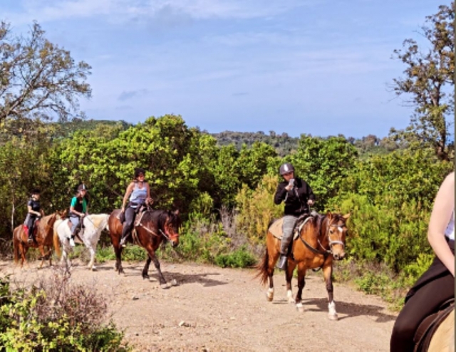  Paseo a caballo cabalgando por los senderos de Córcega 