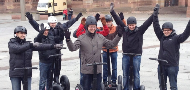  Start for friends for walking in Colmar in Segway 