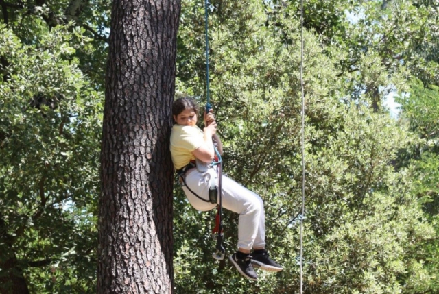 Sensacional tirolina en Vallon Pont d'Arc