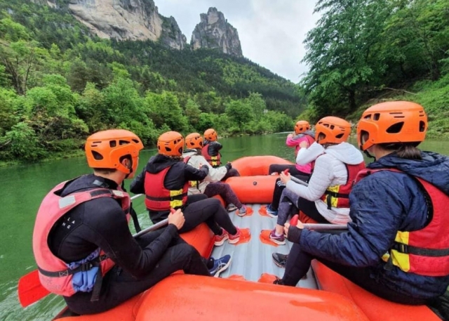 Séance de rafting dans les Gorges du Tarn