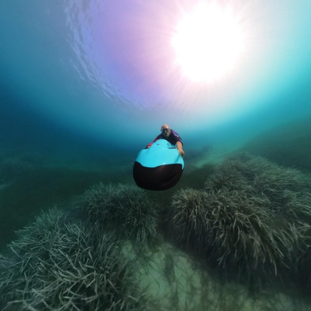 El seabob bajo el agua 