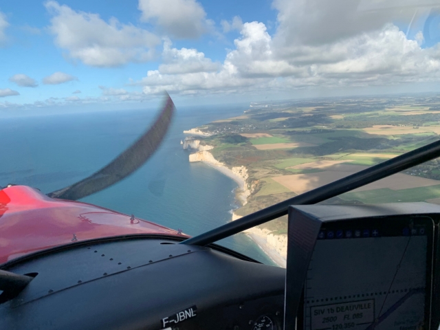  Vista do Mar do Norte a partir do cockpit 