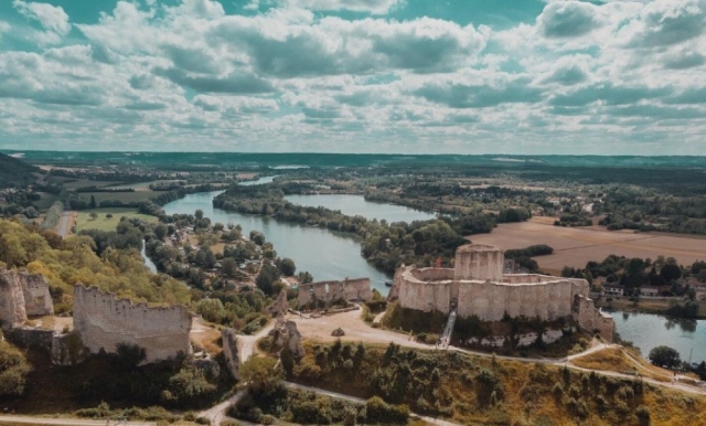 Vista do Château-Gaillard em Andelys 