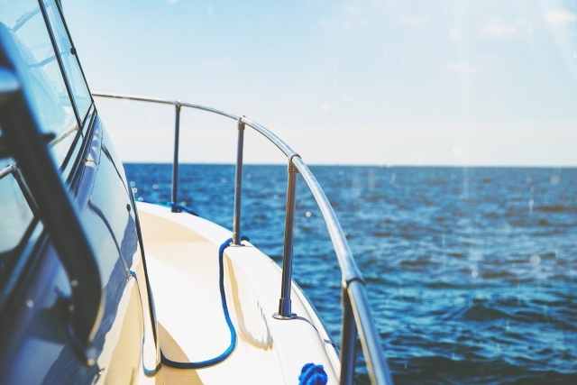 From the boat to start the wake session 