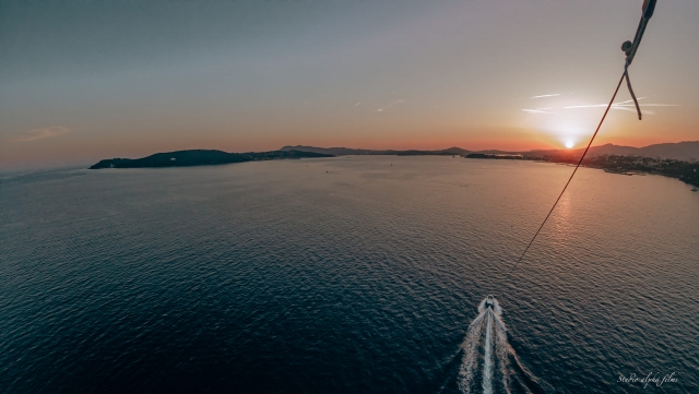 Vue imprenable sur le coucher de soleil
