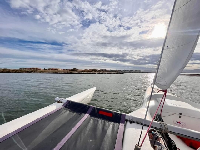  Il nostro trimarano in escursione sul lago