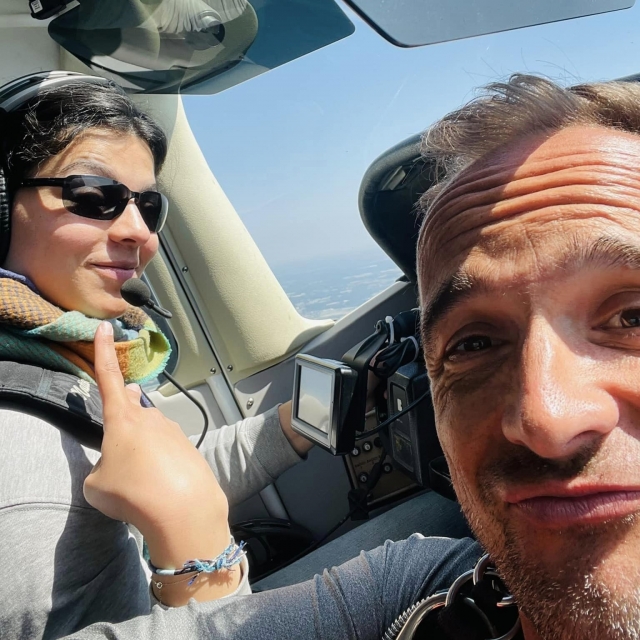 dans l'avion