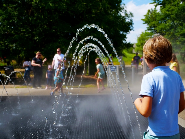 Les jeux d'eau, parfait pour se rafraichir lors des longues journées d'été