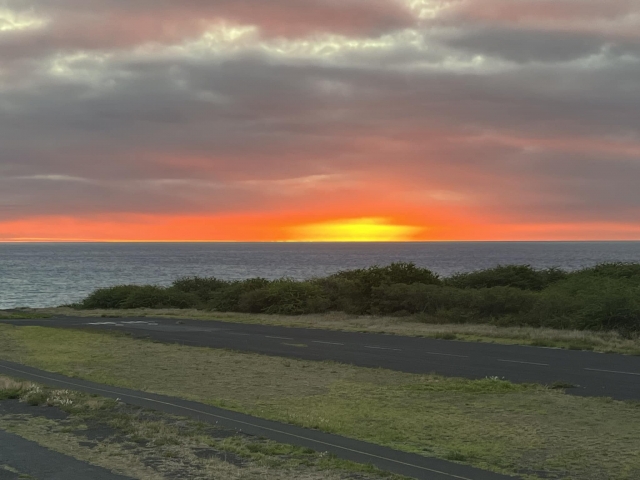  Der Sonnenuntergang auf den Pisten 