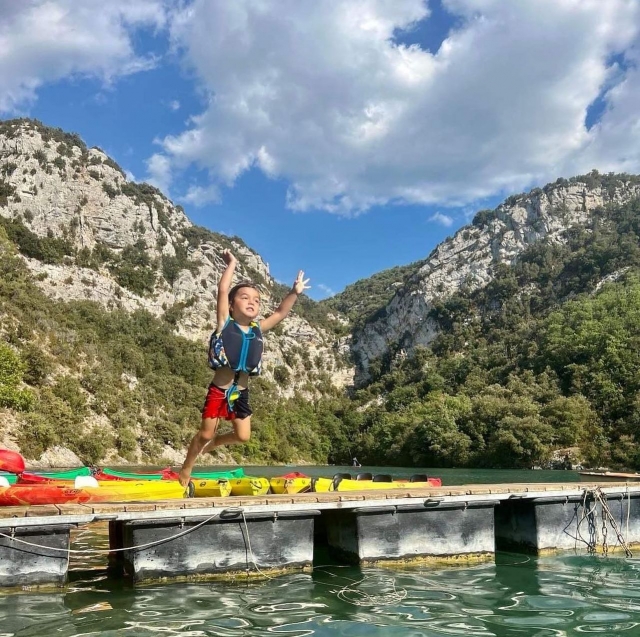  Jump into the cool water 