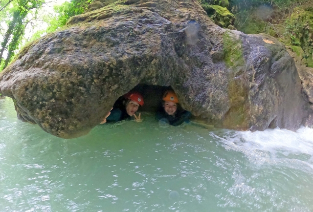  Momento familiare durante questo canyoning