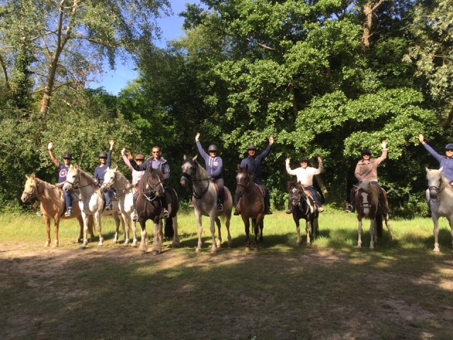 Disfrute de un paseo en grupo por el campo 